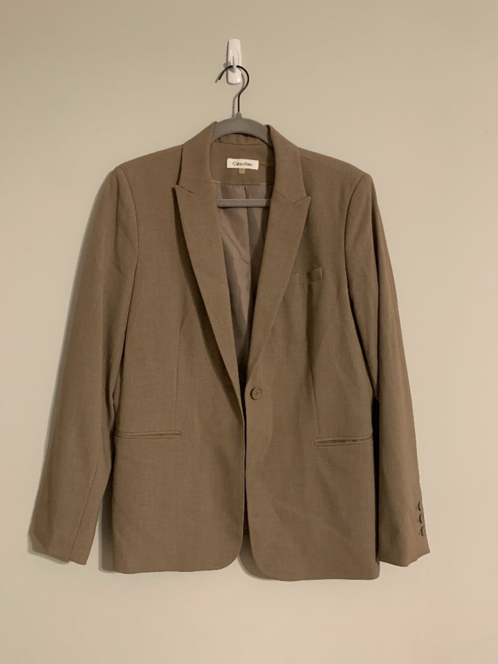 Calvin Klein Tan Blazer, Size 12